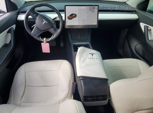 5YJYGDEE6MF279326 2021 TESLA MODEL Белый Вид панели приборов