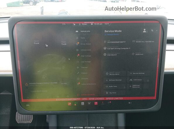 5YJYGDEE6MF298717 2021 TESLA MODEL Y White 