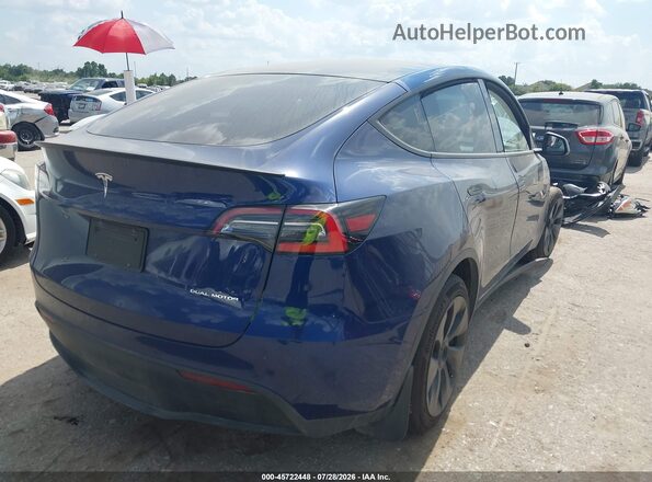 5YJYGDEE7MF069270 2021 TESLA MODEL Y Blue Задня права чверть