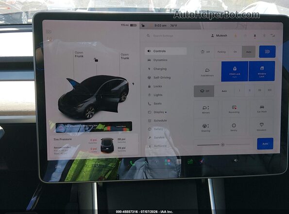 5YJYGDEE7MF074565 2021 TESLA MODEL Y Gray 
