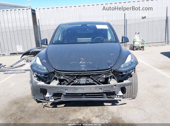 5YJYGDEE7MF074565 2021 TESLA MODEL Y Gray Widok wnętrza z tyłu