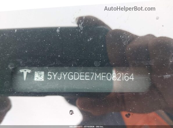 5YJYGDEE7MF082164 2021 TESLA MODEL Y Белый Вид подкапотного пространства