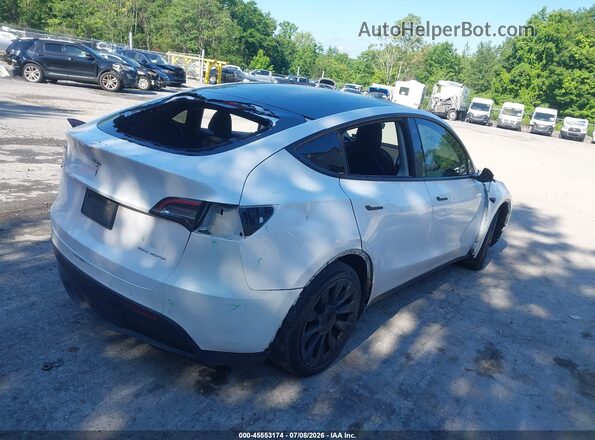 5YJYGDEE7MF194138 2021 TESLA MODEL Y Белый Задняя правая четверть
