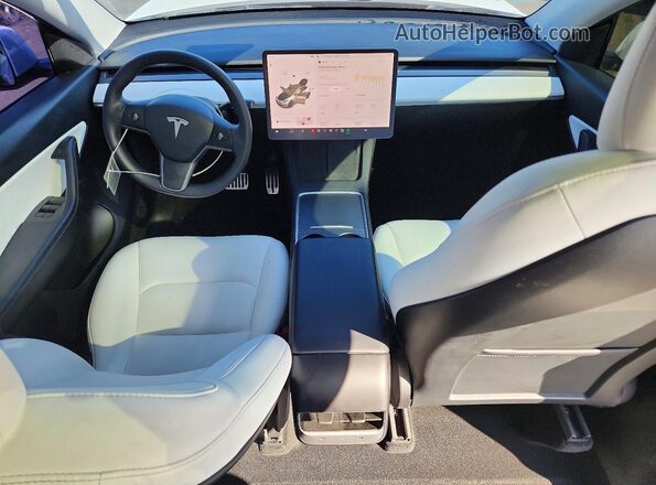 5YJYGDEE7MF202643 2021 TESLA MODEL White Вид панелі приладів