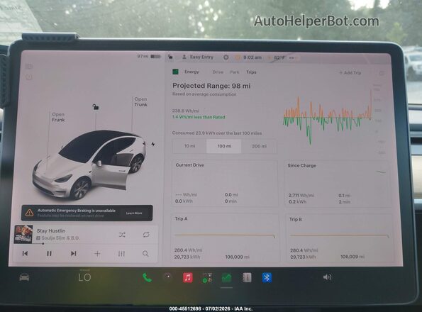 5YJYGDEE7MF203615 2021 TESLA MODEL Y Белый Вид задних сидений