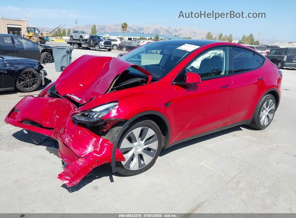 5YJYGDEE7MF219233 2021 TESLA MODEL Y Red Przód lewy