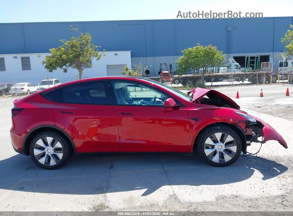5YJYGDEE7MF219233 2021 TESLA MODEL Y Red Widok wnętrza z tyłu