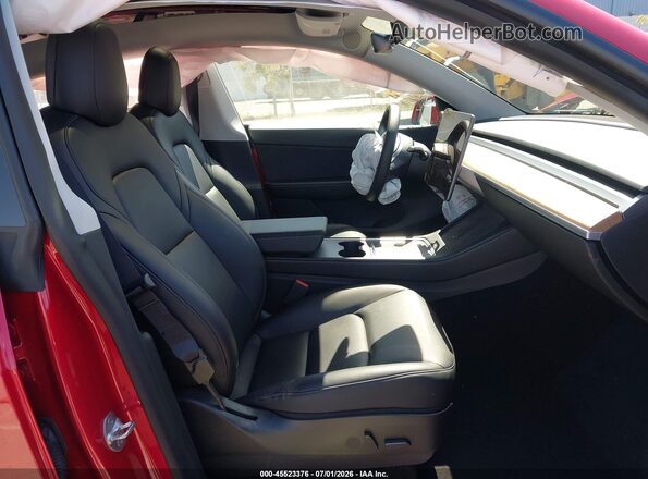 5YJYGDEE7MF219233 2021 TESLA MODEL Y Red Widok wnętrza z przodu