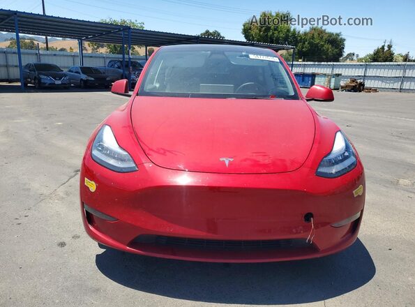 5YJYGDEE7MF271848 2021 TESLA MODEL Red Front view