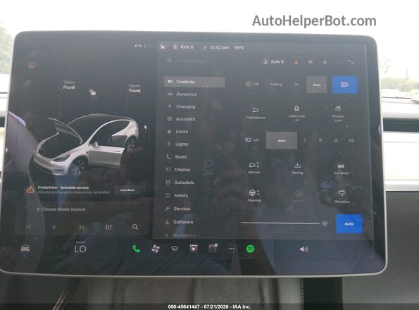 5YJYGDEE7MF279142 2021 TESLA MODEL Y Белый Вид задних сидений