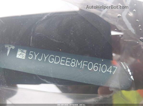 5YJYGDEE8MF061047 2021 TESLA MODEL Y Синий Вид подкапотного пространства