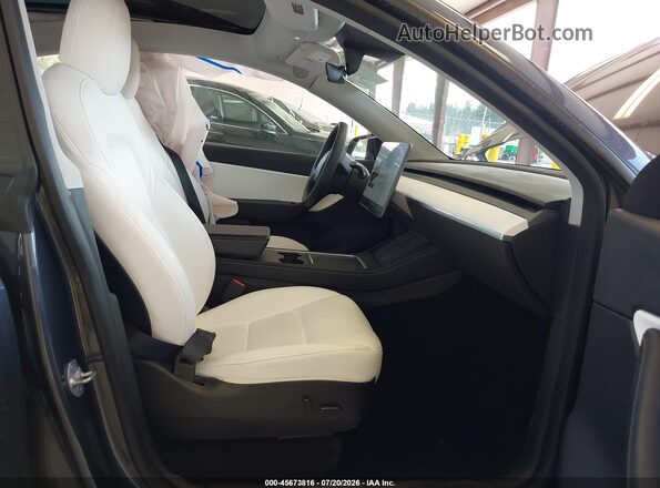 5YJYGDEE8MF283751 2021 TESLA MODEL Y Gray წინა სალონის ხედი
