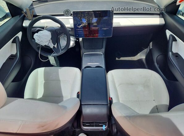 5YJYGDEE8MF303982 2021 TESLA MODEL White Вид панелі приладів