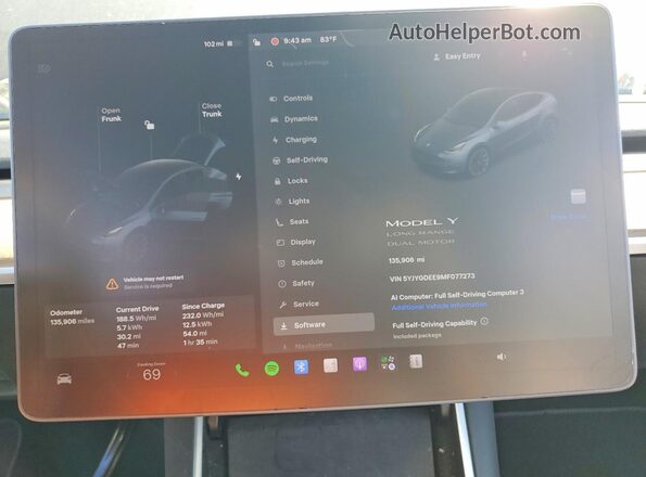 5YJYGDEE9MF077273 2021 TESLA MODEL Gray VIN կոդի պիտակի տեսք