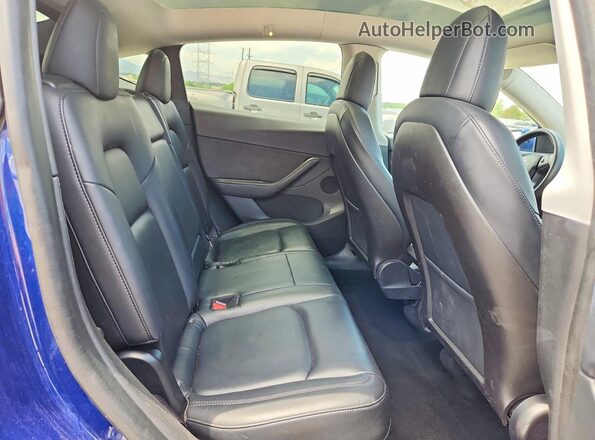 5YJYGDEEXLF033944 2020 TESLA MODEL Blue Widok wnętrza z tyłu