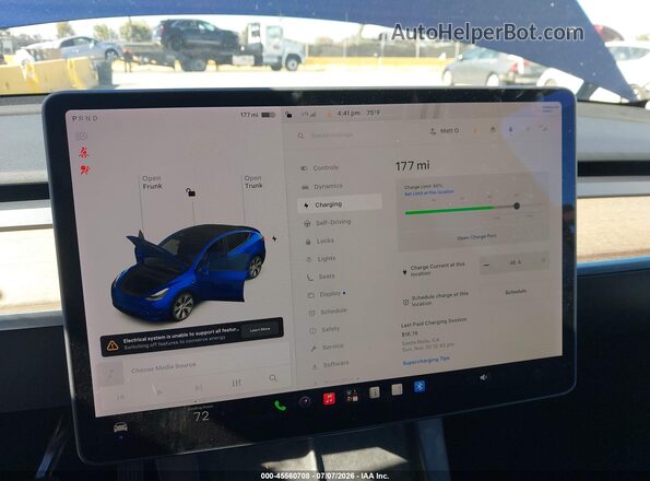 5YJYGDEEXMF213782 2021 TESLA MODEL Y Dark Blue 