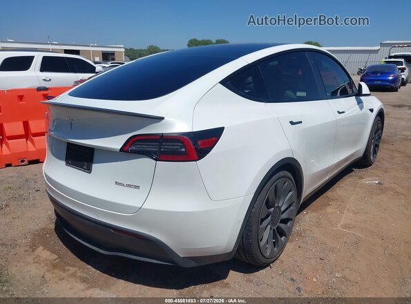 5YJYGDEF0MF252292 2021 TESLA MODEL Y Белый Задняя правая четверть