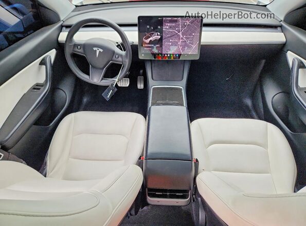 5YJYGDEF2MF251709 2021 TESLA MODEL Белый Вид панели приборов