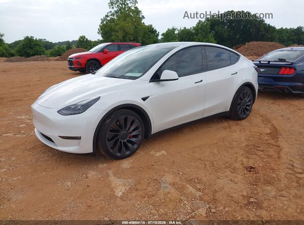5YJYGDEF4MF230179 2021 TESLA MODEL Y White Առջևի ձախ երեք քառորդ տեսարան