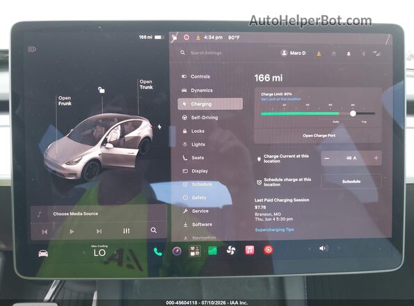 5YJYGDEF4MF230179 2021 TESLA MODEL Y White 