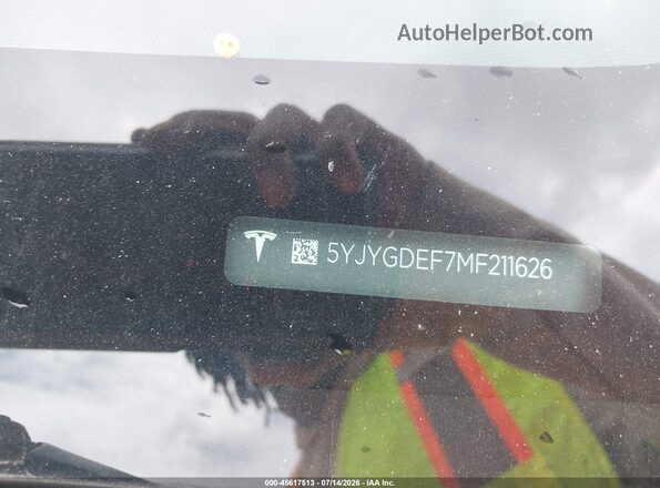 5YJYGDEF7MF211626 2021 TESLA MODEL Y Черный Вид подкапотного пространства
