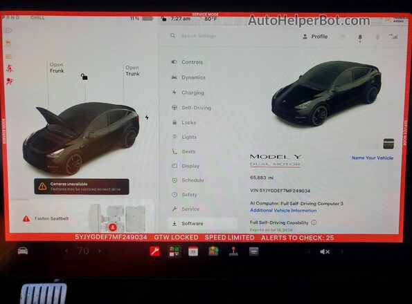 5YJYGDEF7MF249034 2021 TESLA MODEL Black Vista del cuadro de instrumentos