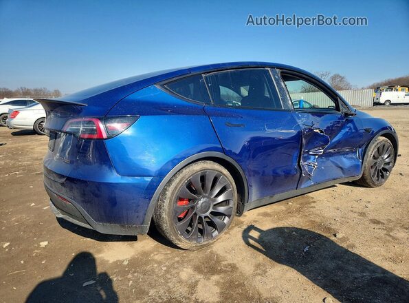 5YJYGDEF9LF000829 2020 TESLA MODEL Синий Задняя правая четверть