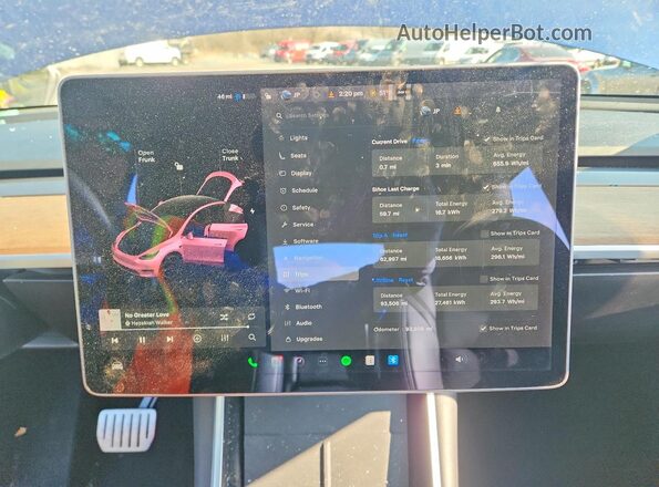 5YJYGDEF9LF000829 2020 TESLA MODEL Синий Вид щитка приборов