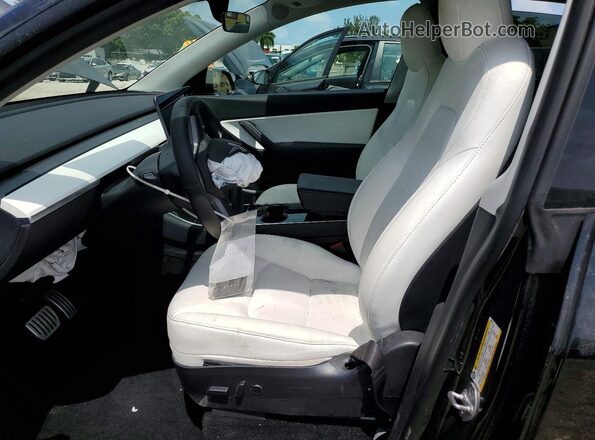 5YJYGDEF9MF089156 2021 TESLA MODEL Черный Вид салона спереди