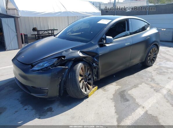 5YJYGDEF9MF220540 2021 TESLA MODEL Y Black Vista tres cuartos delantera izquierda
