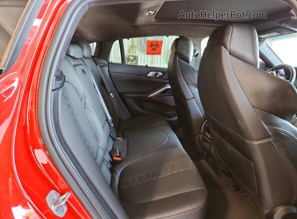 5YMCY0C09N9L41859 2022 BMW X6 Red Rear interior view