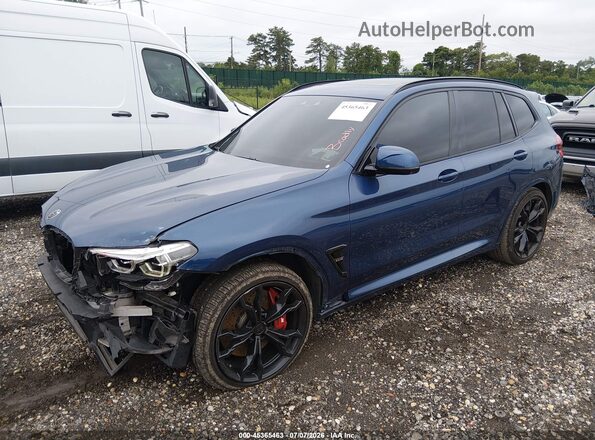 5YMTS0C01M9F63055 2021 BMW X3 Blue Przód lewy