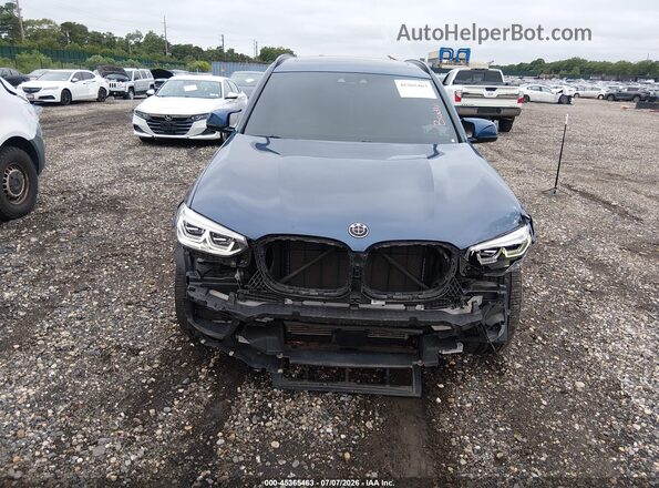 5YMTS0C01M9F63055 2021 BMW X3 Blue Widok z przodu