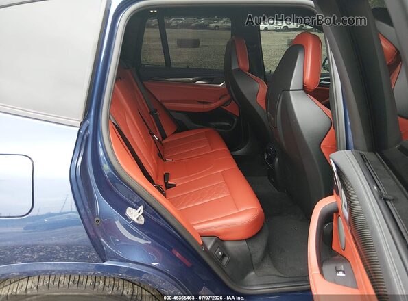 5YMTS0C01M9F63055 2021 BMW X3 Blue Widok naklejki z numerem VIN