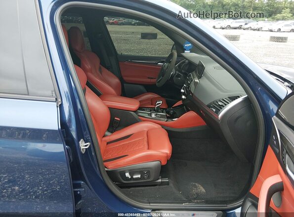 5YMTS0C01M9F63055 2021 BMW X3 Blue Widok wnętrza z przodu
