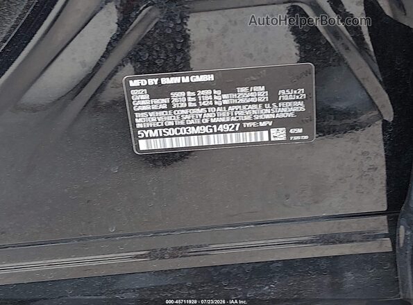 5YMTS0C03M9G14927 2021 BMW X3 Black Вид підкапотного простору