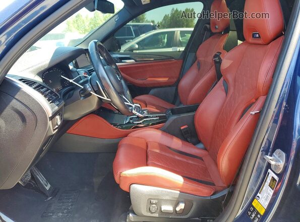 5YMTS0C04M9F29207 2021 BMW X3 Синий Вид салона спереди