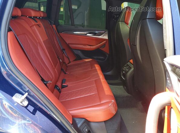 5YMTS0C04M9F29207 2021 BMW X3 Синий Вид задней части салона