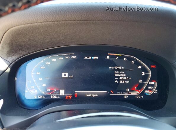 5YMTS0C04M9F29207 2021 BMW X3 Синий Вид щитка приборов
