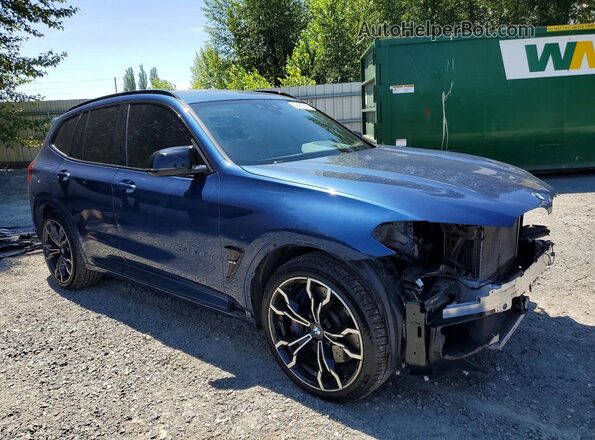5YMTS0C04M9F29207 2021 BMW X3 Синий Передняя правая четверть