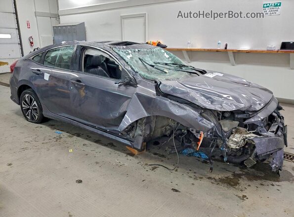2HGFC1F76JH640966 2018 HONDA CIVIC Gray წინა ხედი