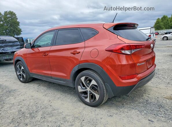 KM8J3CA21GU077326 2016 HYUNDAI TUCSON Оранжевый Задняя правая четверть