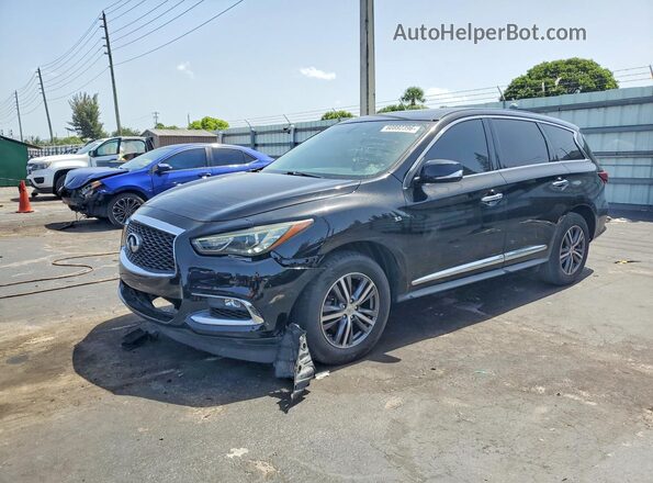 5N1DL0MN8JC507139 2018 INFINITI QX60 Black Հետևի ձախ