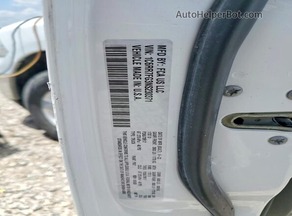 1C6RR7FG3NS230371 2022 RAM 1500 White Вид наклейки з VIN-кодом