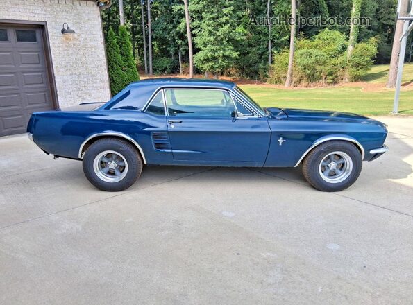 7701G252161 1967 FORD MUSTANG Blue VIN კოდის სტიკერის ხედი