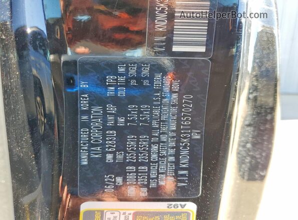 KNDNC5K31T6570270 2026 KIA CARNIVAL Black Vista interior de 360 grados