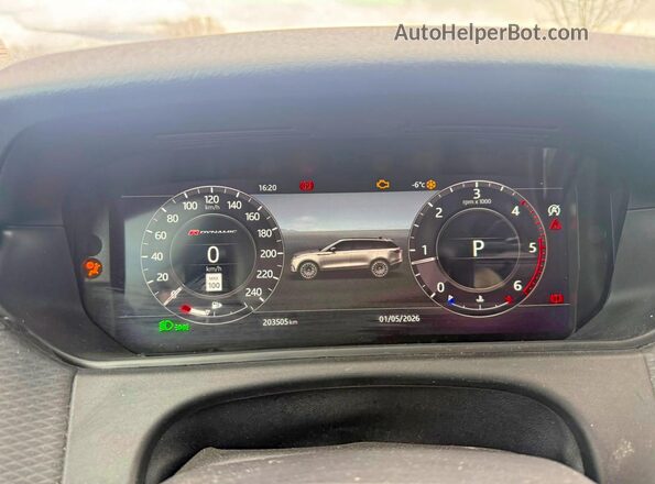 SALYL2EN0KA208623 2019 LAND ROVER RANGE White Vista del cuadro de instrumentos
