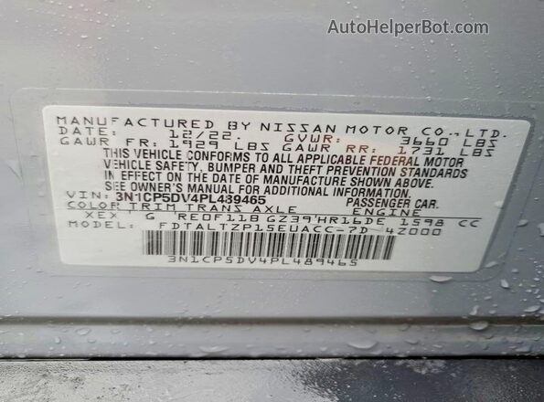 3N1CP5DV4PL489465 2023 NISSAN KICKS Silver 