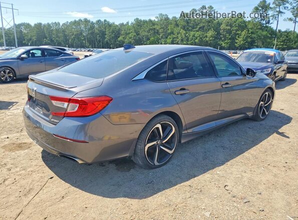 1HGCV1F3XJA056272 2018 HONDA ACCORD Серый Передняя правая четверть