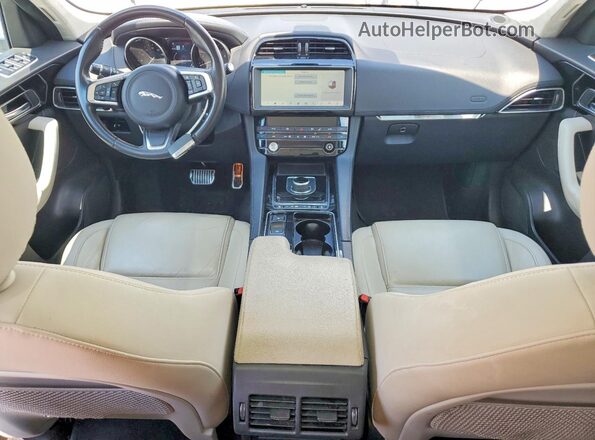 SADCK2GX0KA390654 2019 JAGUAR F-PACE White Widok zestawu wskaźników